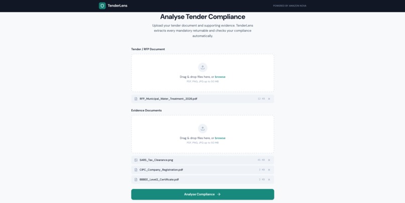 TenderLens – screenshot 1