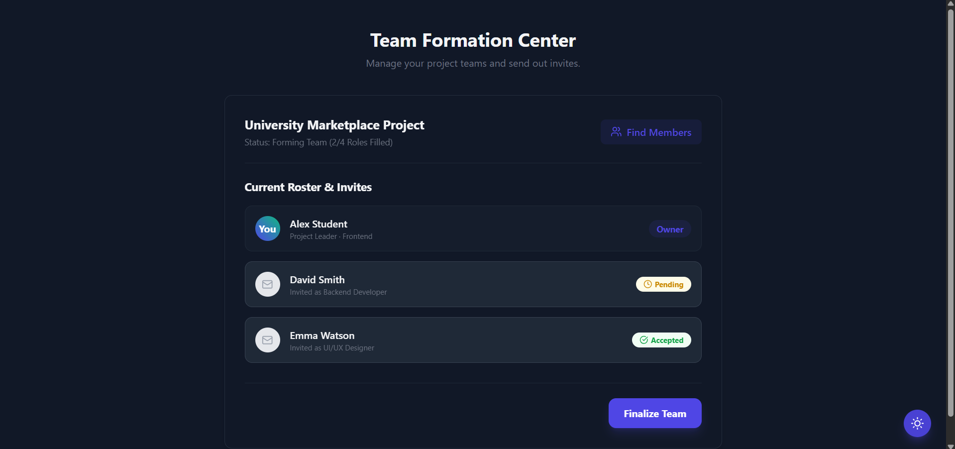 Student Collaboration Hub | Devpost