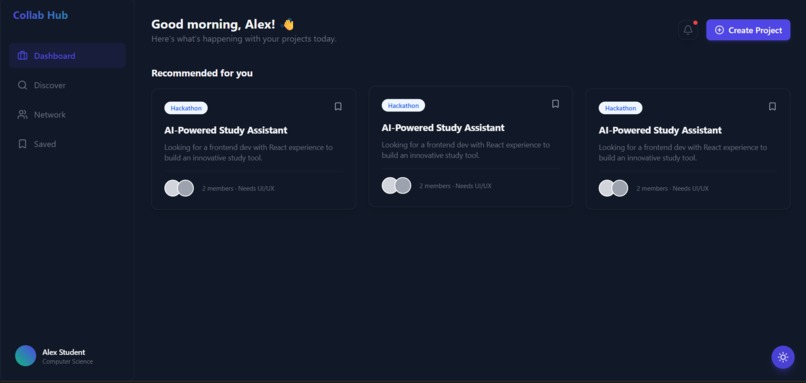 Student Collaboration Hub – screenshot 2