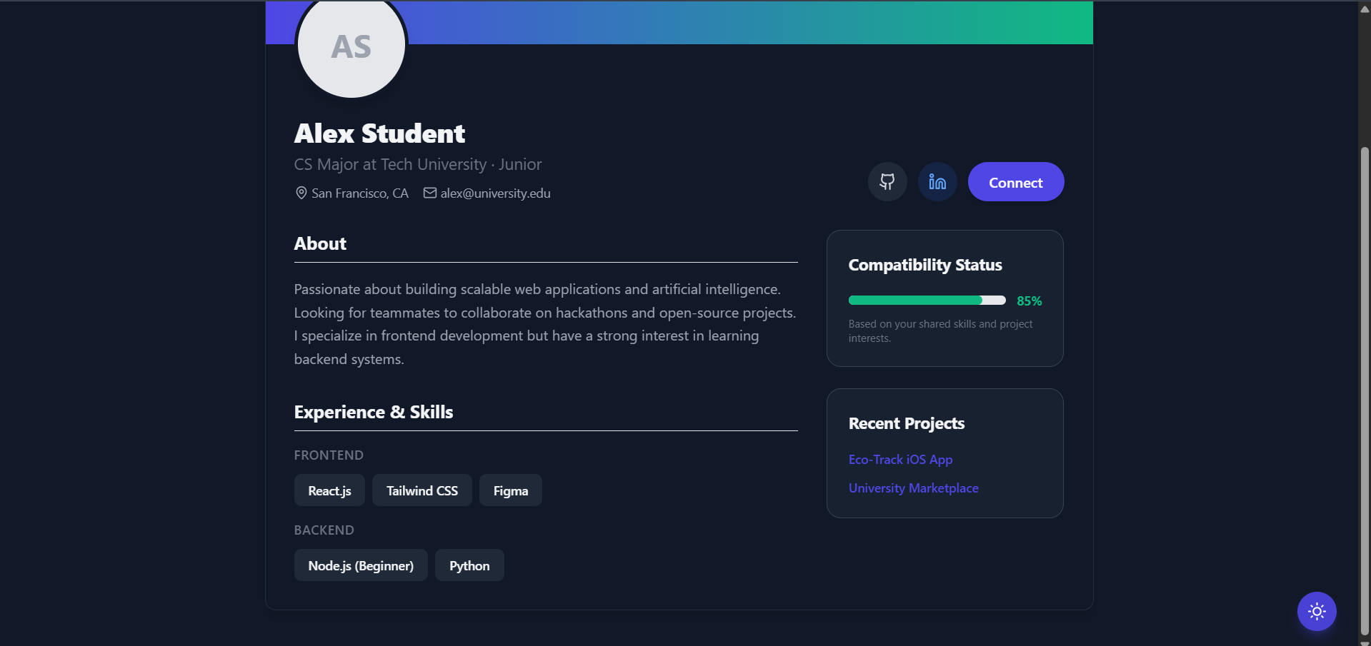Student Collaboration Hub | Devpost