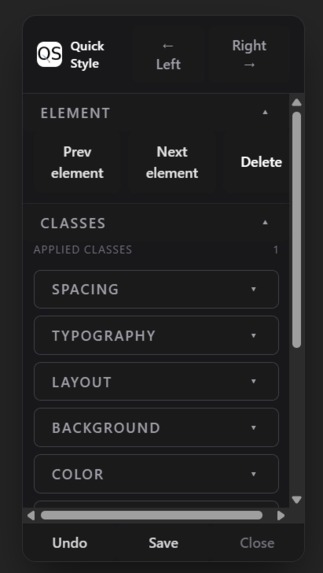 QuickStyle – screenshot 2