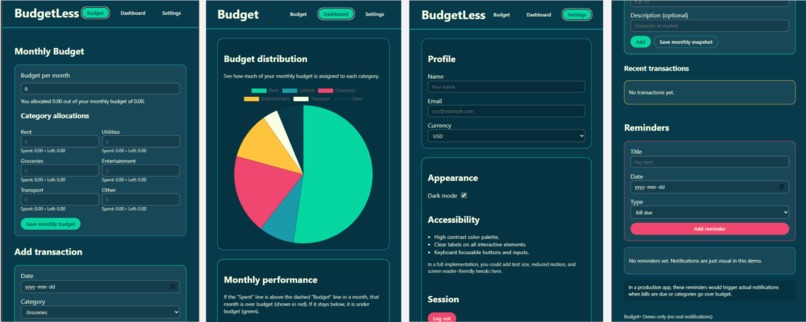 Budgetless – screenshot 1