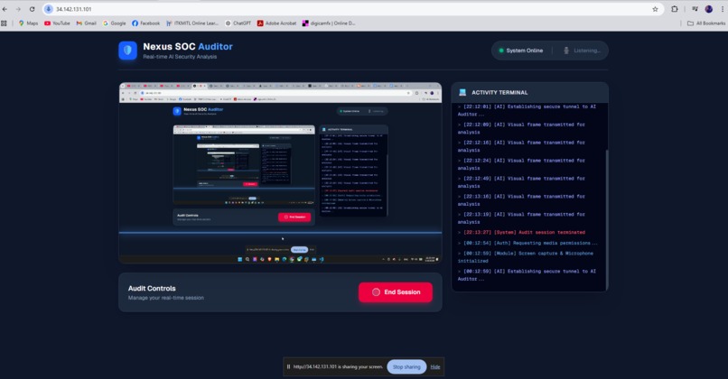 Nexus: Real-Time AI Security Auditor – screenshot 1
