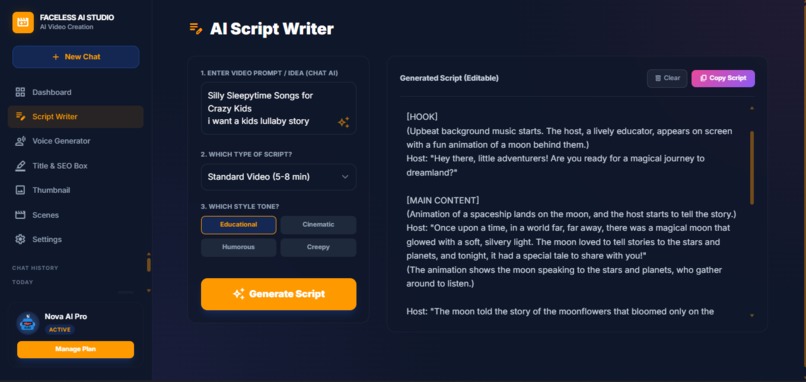     Faceless AI Studio  – screenshot 2