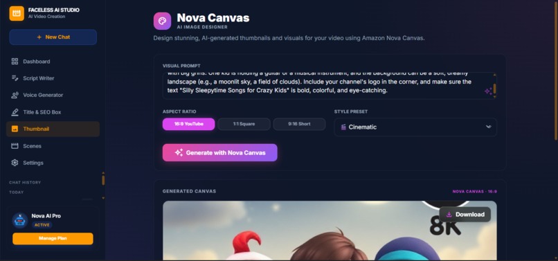     Faceless AI Studio  – screenshot 4