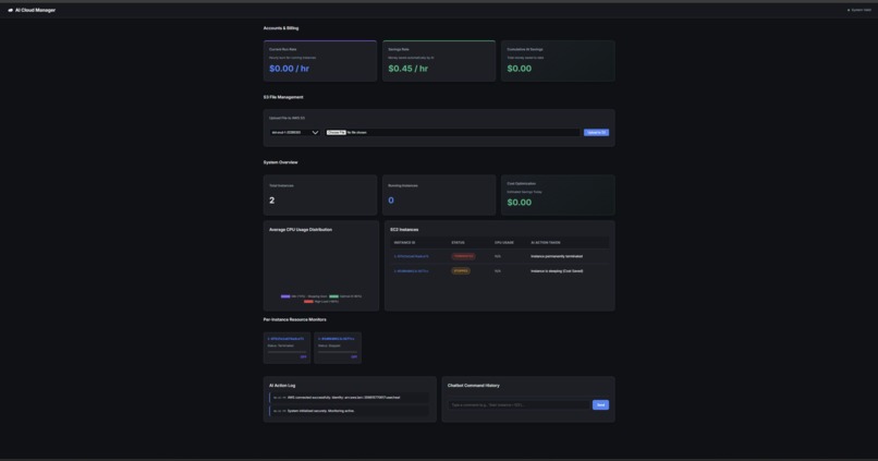 AWS AI cloud manager – screenshot 1