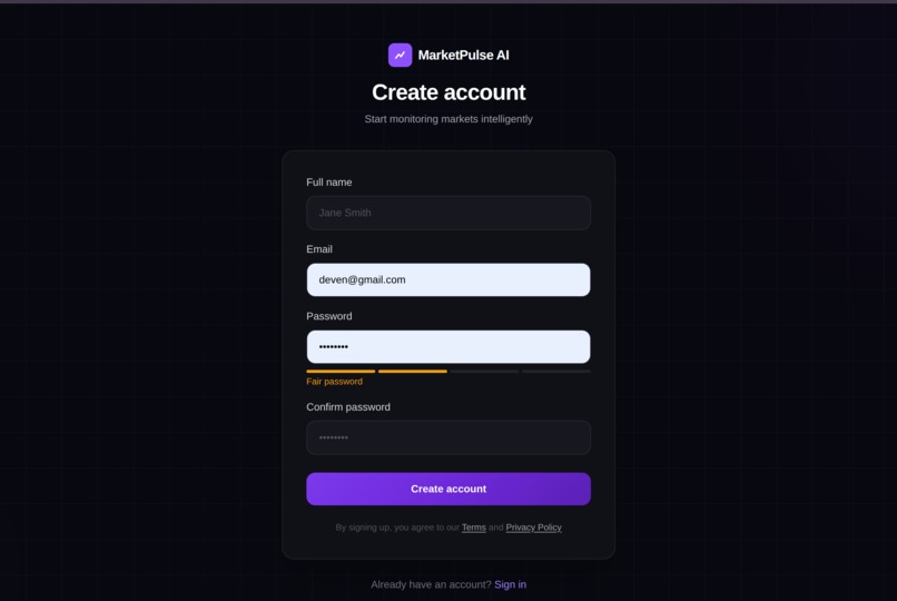 MARKETPULSE AI – screenshot 2