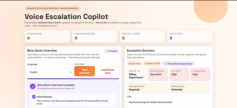Voice Escalation Copilot – screenshot 2