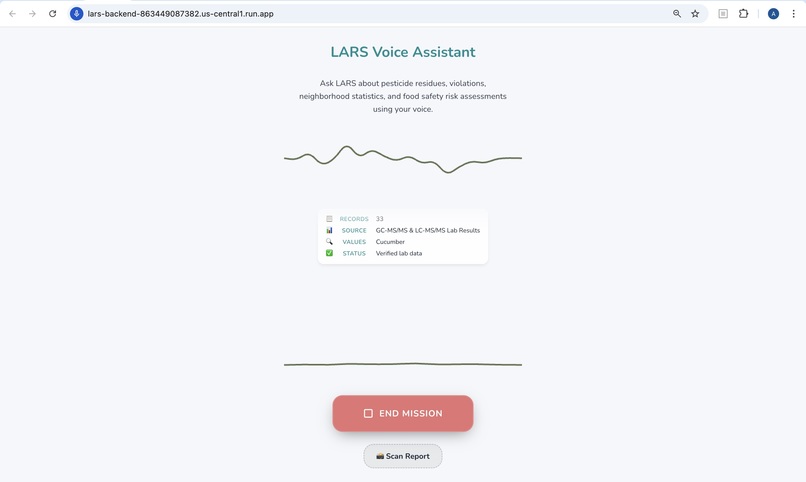 LARS — Laboratory Analysis and Risk System – screenshot 3