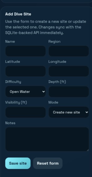 TIDE: Tracking and Intelligence for Dive Expeditions – screenshot 6