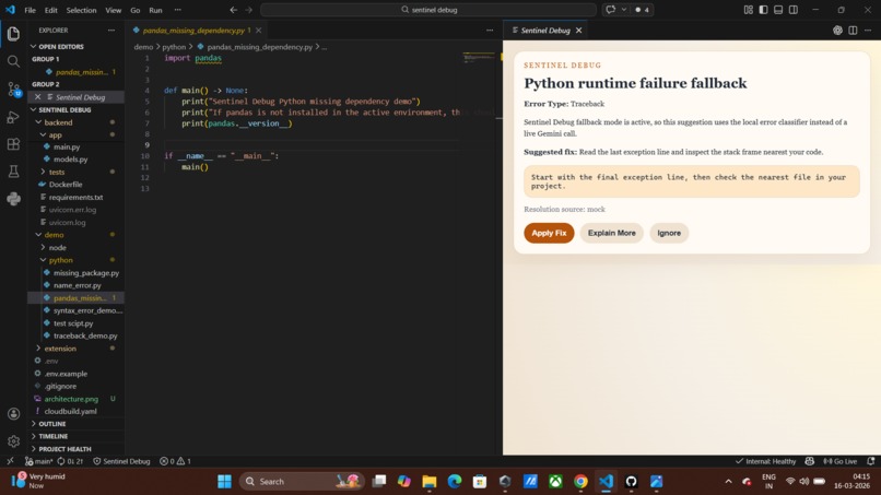 sentinel debug – screenshot 5