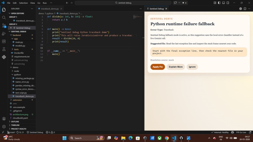 sentinel debug – screenshot 6