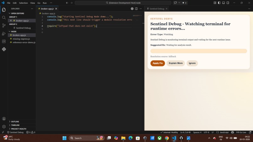 sentinel debug – screenshot 3