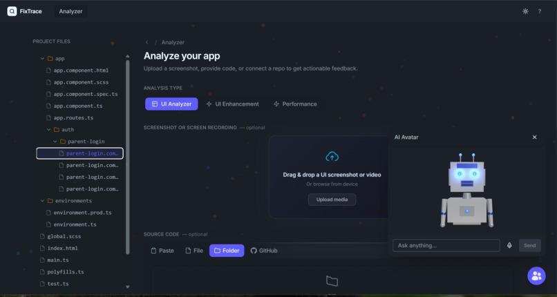 FixTrace - Multi-agent frontend debugging platform – screenshot 3