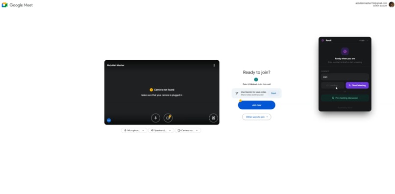 Recall – screenshot 1