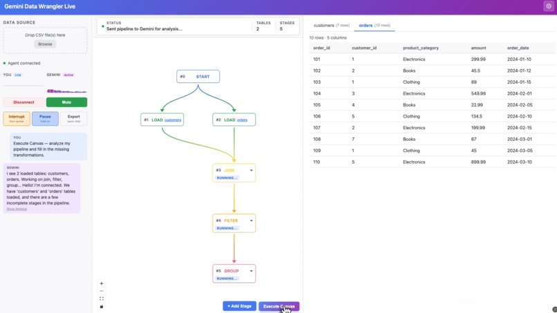 Gemini Data Wrangler Live – screenshot 3