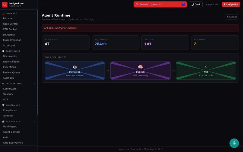 LedgerLive: Real-Time Financial Close with Gemini Agents – screenshot 3