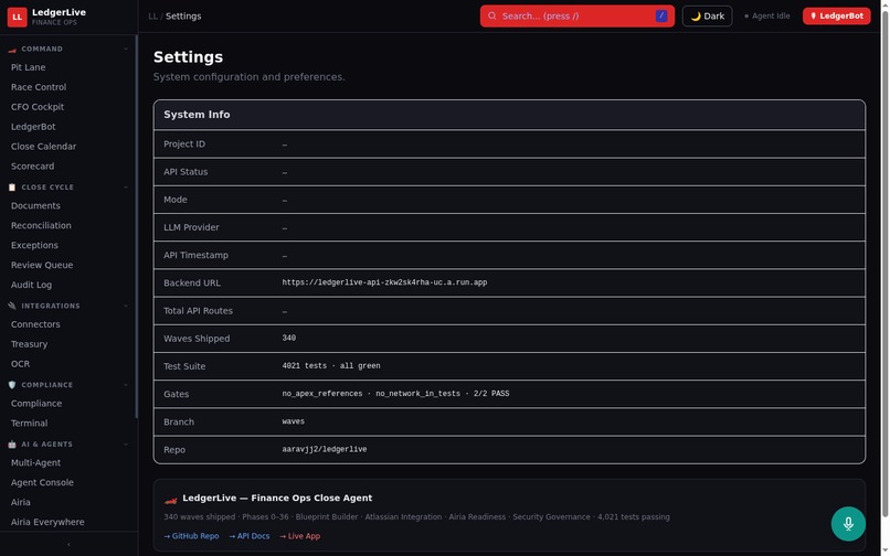 LedgerLive: Real-Time Financial Close with Gemini Agents – screenshot 8