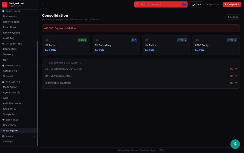 LedgerLive: Real-Time Financial Close with Gemini Agents – screenshot 11