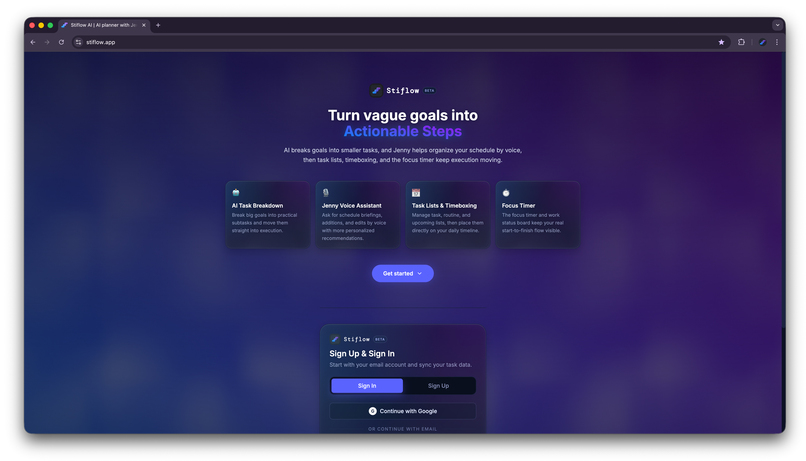 Stiflow: AI-Powered Timebox Planner & Live Agent – screenshot 2