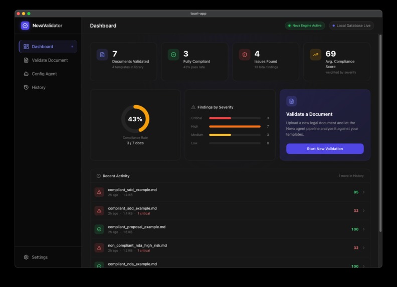NovaValidator – screenshot 1