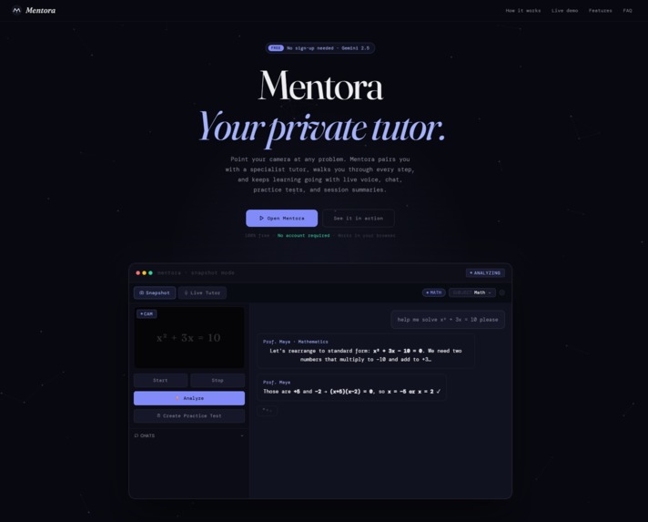 Mentora – screenshot 1