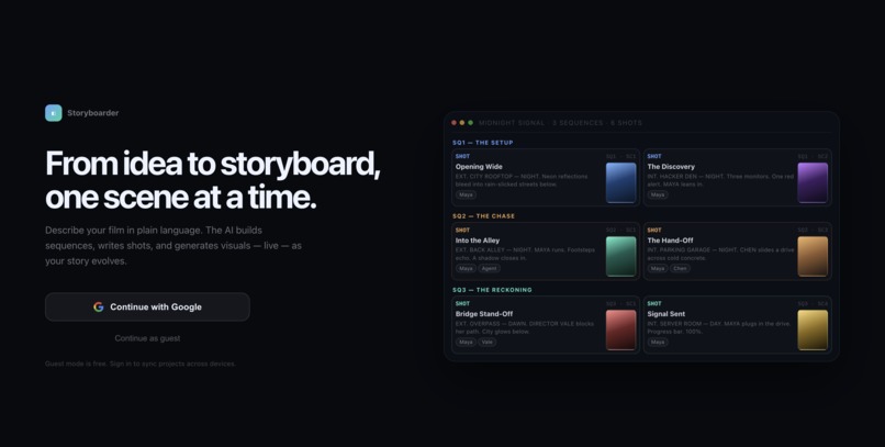 StoryBoarder – screenshot 1