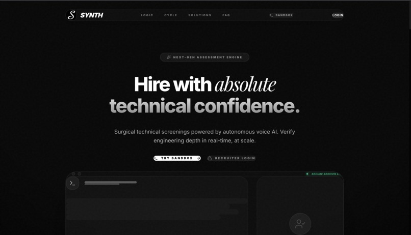 SynthInterview – screenshot 1