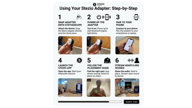 Stezio, Live Agent for Remote Heart Exams – screenshot 3