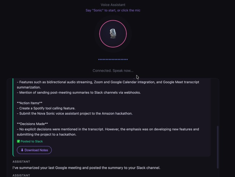 SONIC VOICE ASSISTANT – screenshot 2
