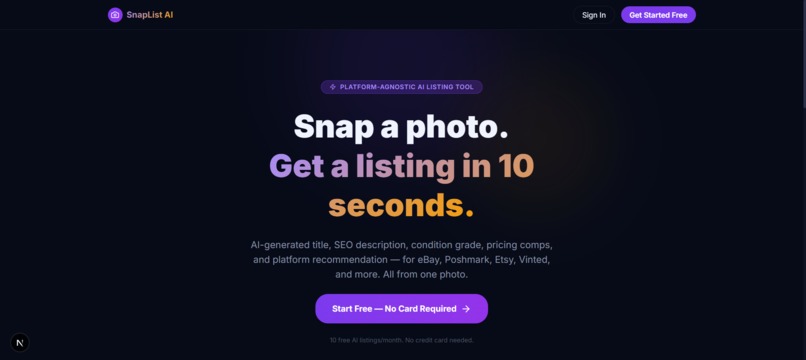 SnapList AI – screenshot 1