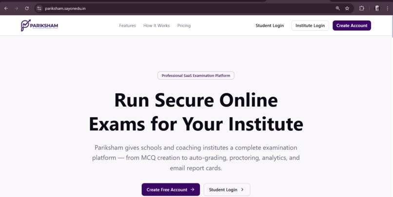 Pariksham – AI Powered Smart Examination System – screenshot 1