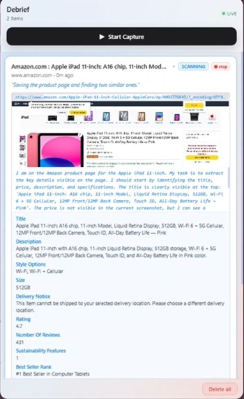 Debrief – screenshot 1