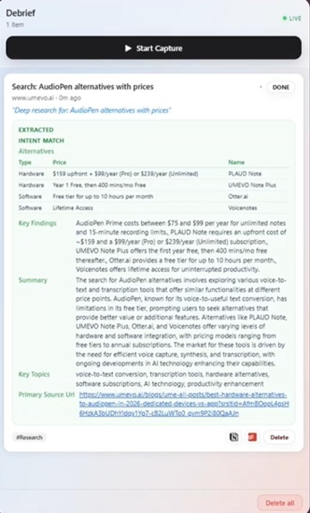 Debrief – screenshot 3