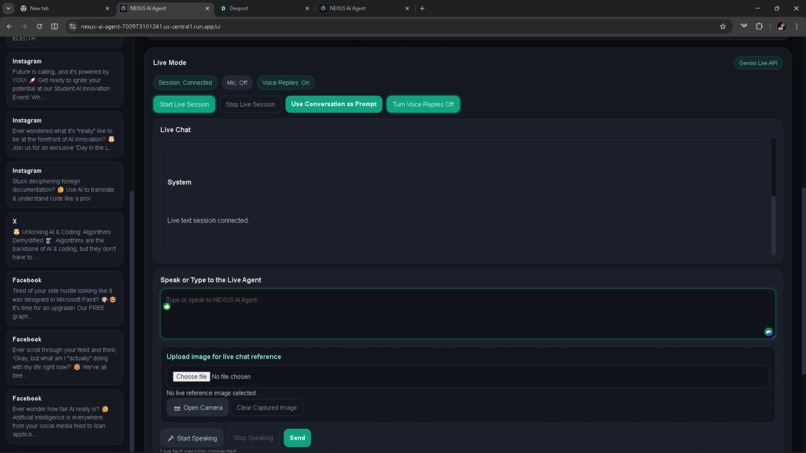 Nexus Live AI Agent  – screenshot 3