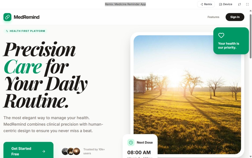 Medicine Reminder App – screenshot 1