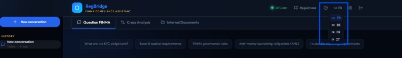 RegBridge: dual-collection RAG — FINMA & private docs – screenshot 15