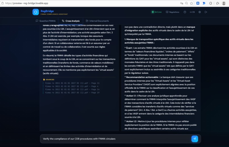 RegBridge: dual-collection RAG — FINMA & private docs – screenshot 20