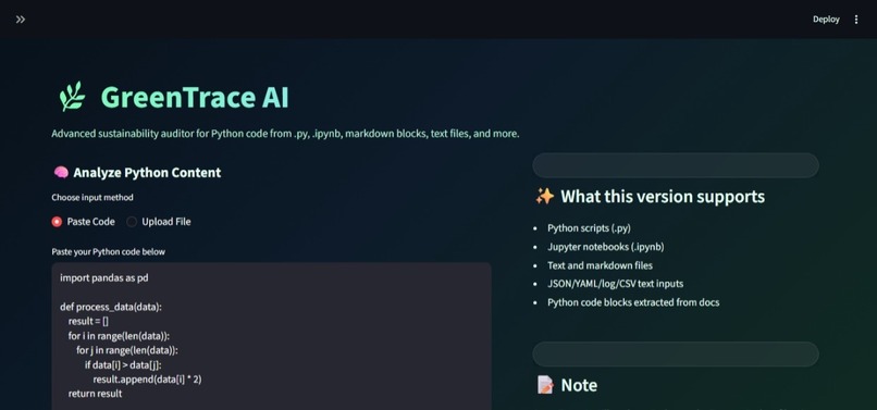 GreenTrace AI – Sustainable Code Analyzer – screenshot 4
