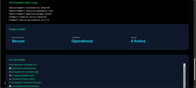 DevGuardian AI — Autonomous DevOps Guardian – screenshot 2