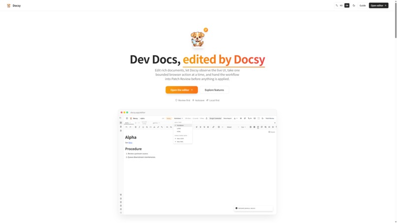 docsy – screenshot 1