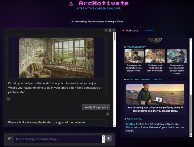ArcMotivate - Creative Storyteller for your future – screenshot 2
