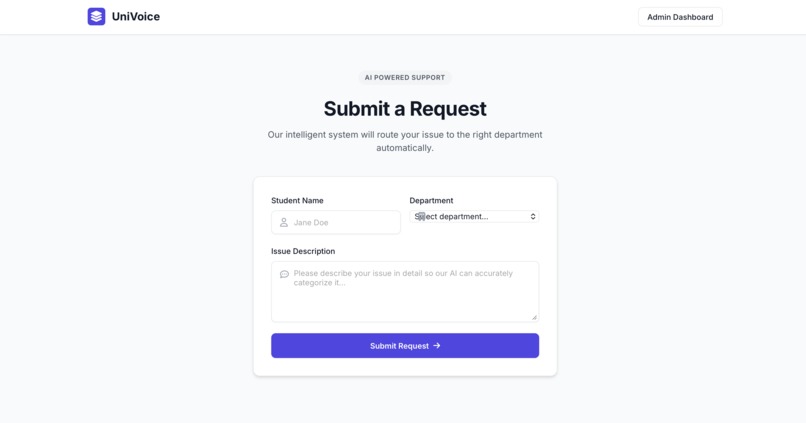 AI-Based University Complaint Analysis System – screenshot 1