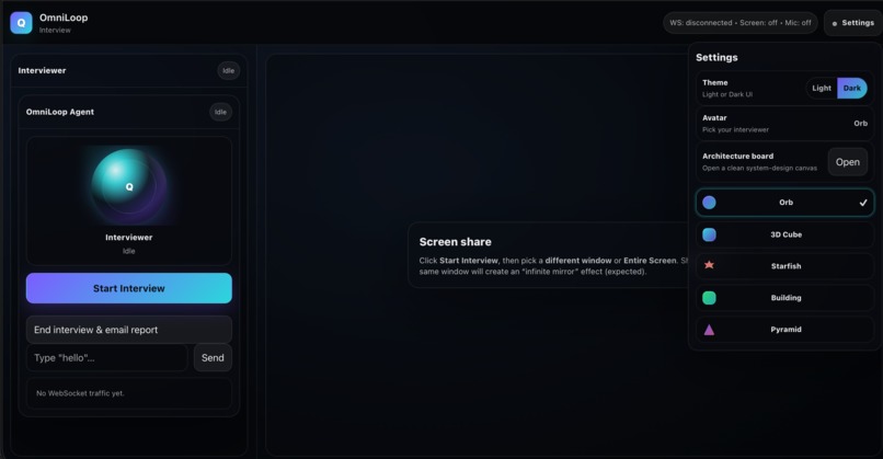 OmniLoop: The Autonomous SWE Interviewer – screenshot 2
