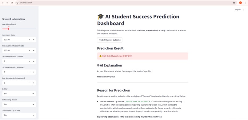 Ai student success prediction  – screenshot 1