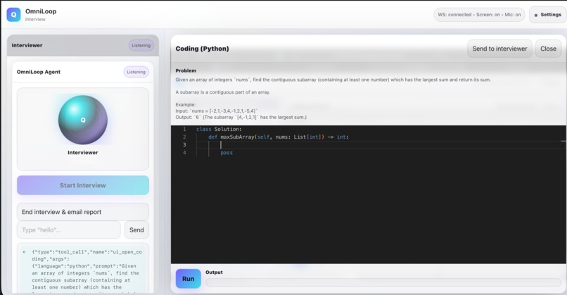 OmniLoop: The Autonomous SWE Interviewer – screenshot 4