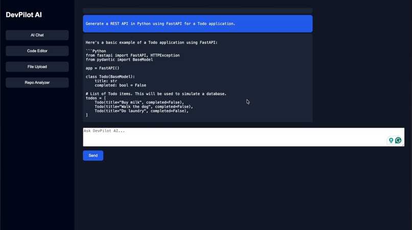 DevPilot AI – screenshot 4