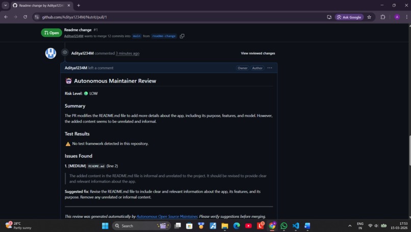 AUTONOMOUS OPEN SOURCE MAINTAINER – screenshot 1