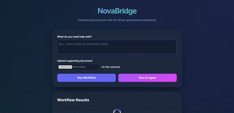NovaBridge: AI Agent for Government Benefit Access – screenshot 1