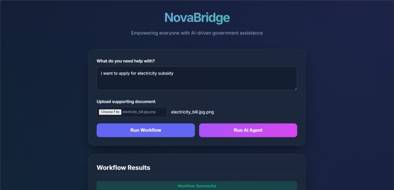 NovaBridge: AI Agent for Government Benefit Access – screenshot 2
